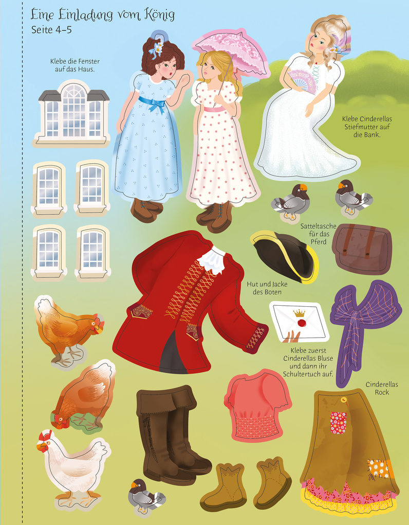 Weitere Ansicht: Mein Anziehpuppen-Stickerbuch Glitzer-Märchen: Cinderella | Fiona Watt