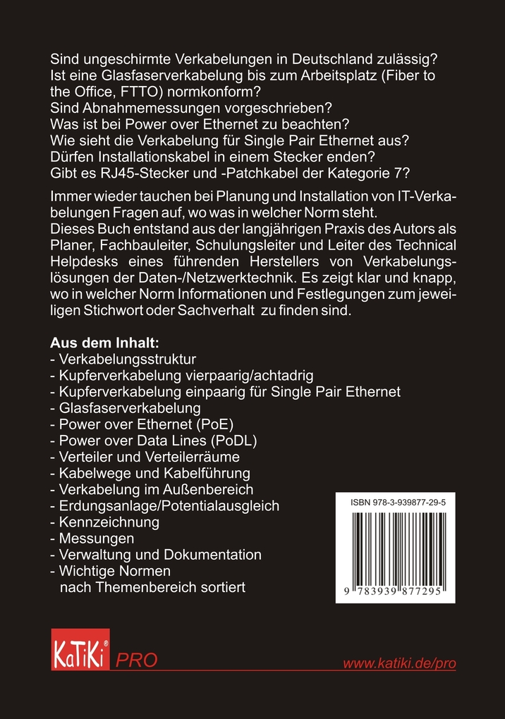 Weitere Ansicht: Normen für die IT-Verkabelung | Dirk Traeger
