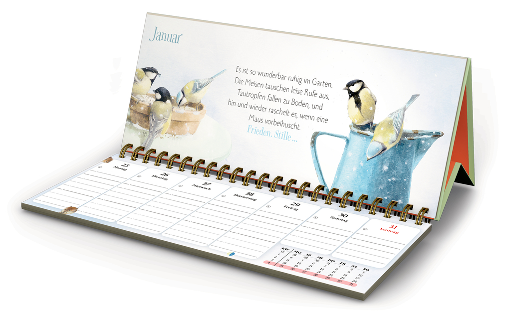 Weitere Ansicht: Wochenkalender 2027 - rot