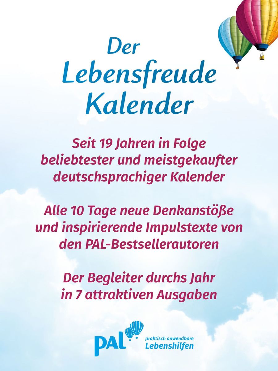 Weitere Ansicht: Der Lebensfreude-Kalender 2027 | Doris Wolf, Rolf Merkle, Maja Günther