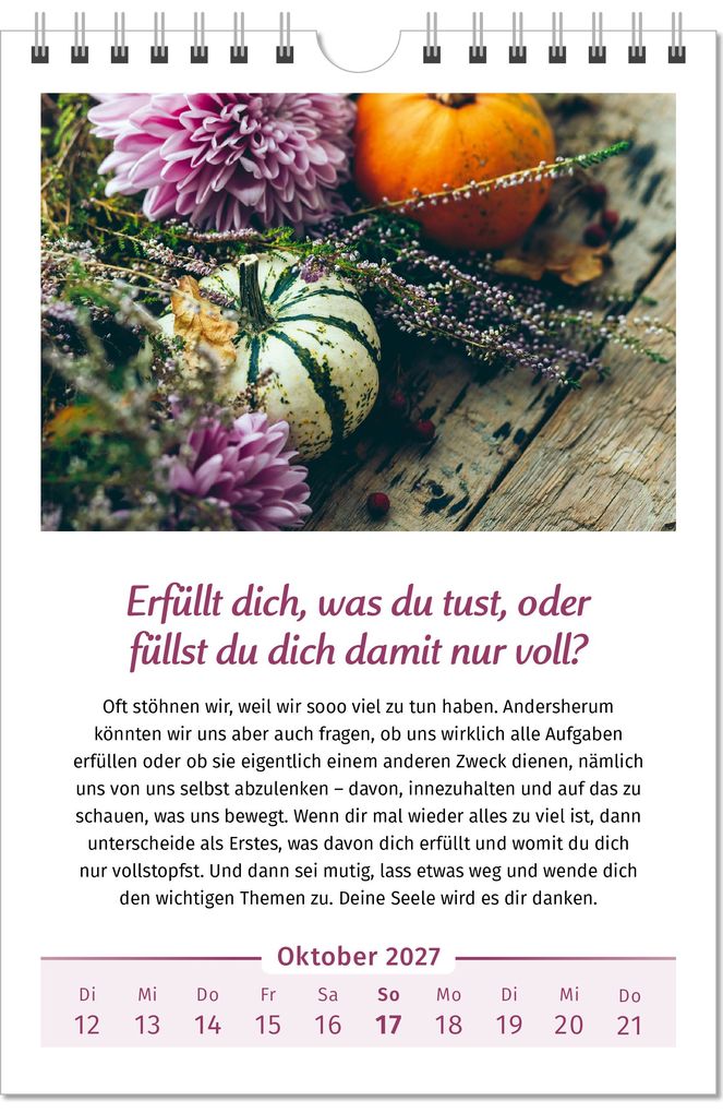 Weitere Ansicht: Der Lebensfreude-Kalender 2027 im Großformat | Doris Wolf, Rolf Merkle, Maja Günther