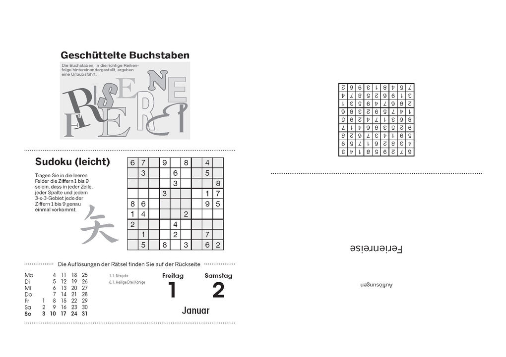Weitere Ansicht: Fit im Kopf - der Gehirnjogging-Kalender 2027 | Eberhard Krüger