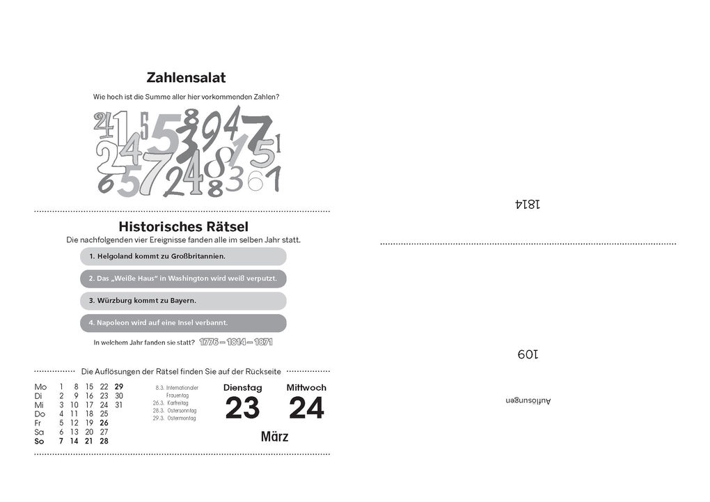 Weitere Ansicht: Fit im Kopf - der Gehirnjogging-Kalender 2027 | Eberhard Krüger
