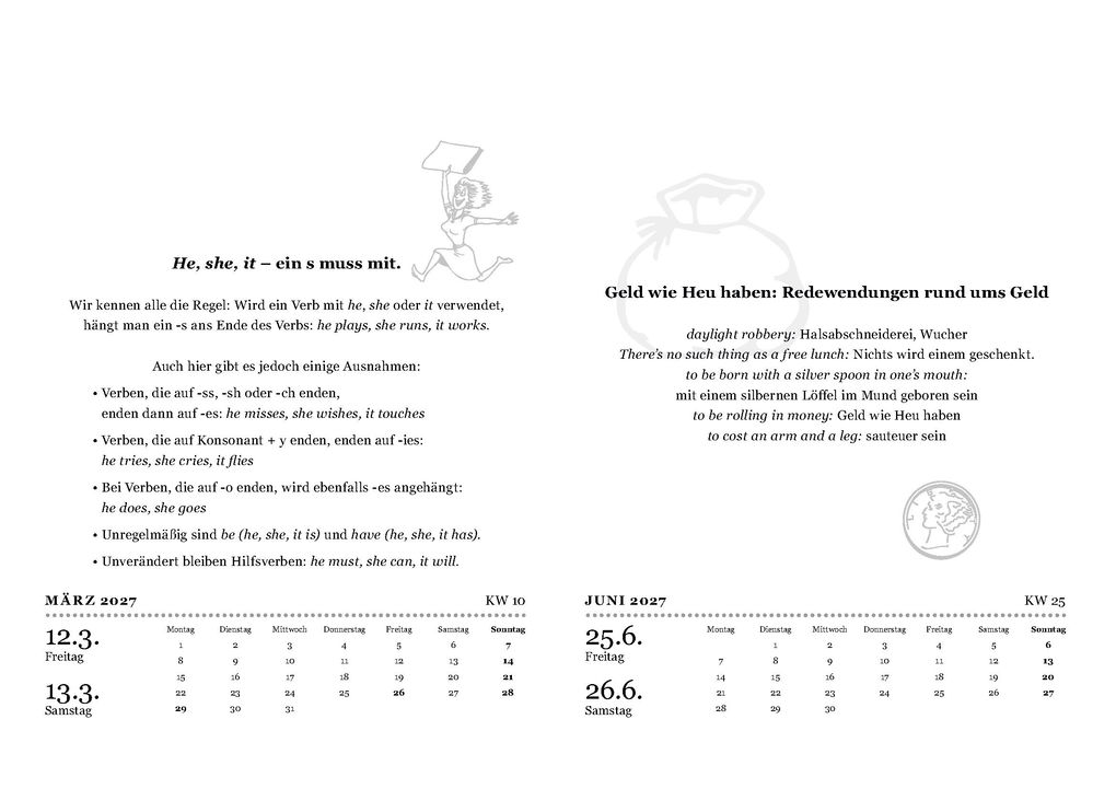 Weitere Ansicht: Der große Sprachkalender Englisch 2027 | Birgit Adam