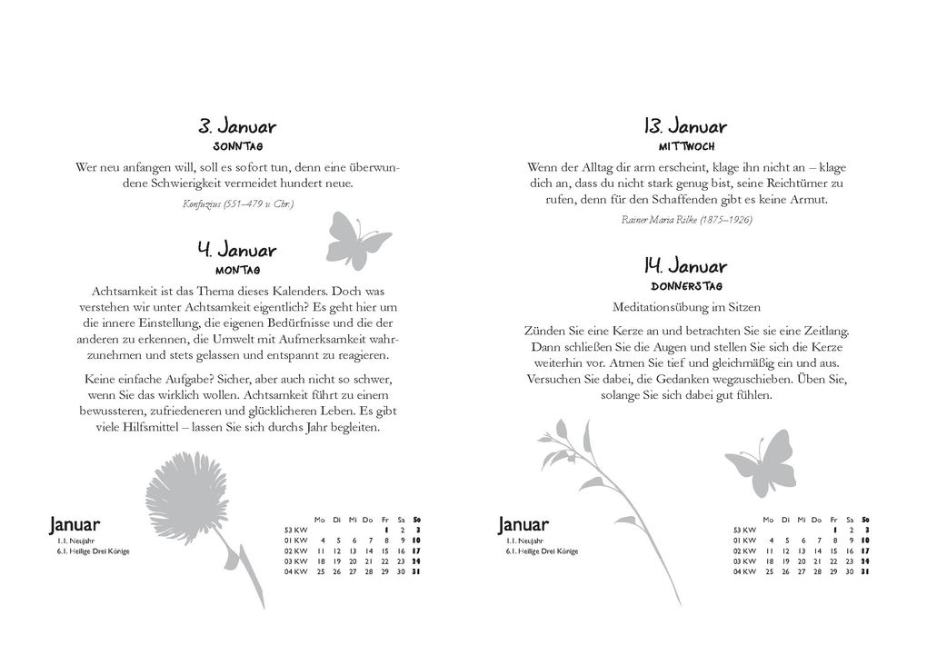 Weitere Ansicht: Achtsamkeitskalender 2027 | Brigitte Beck