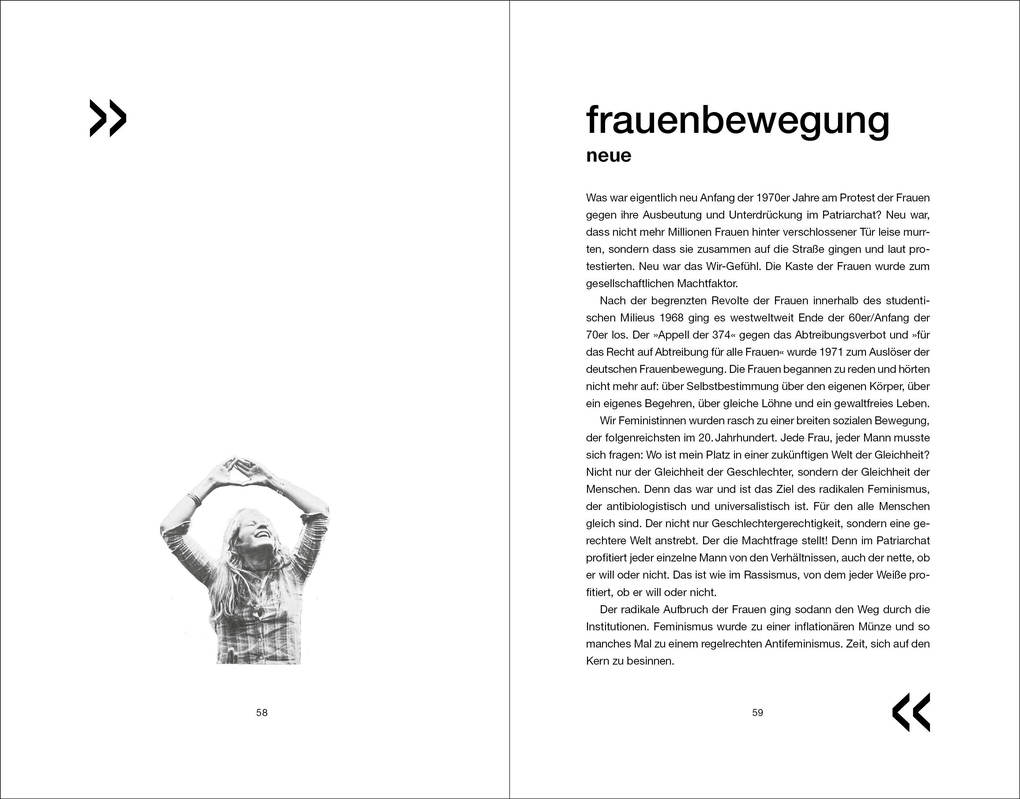 Weitere Ansicht: Feminismus pur. 99 Worte. | Alice Schwarzer