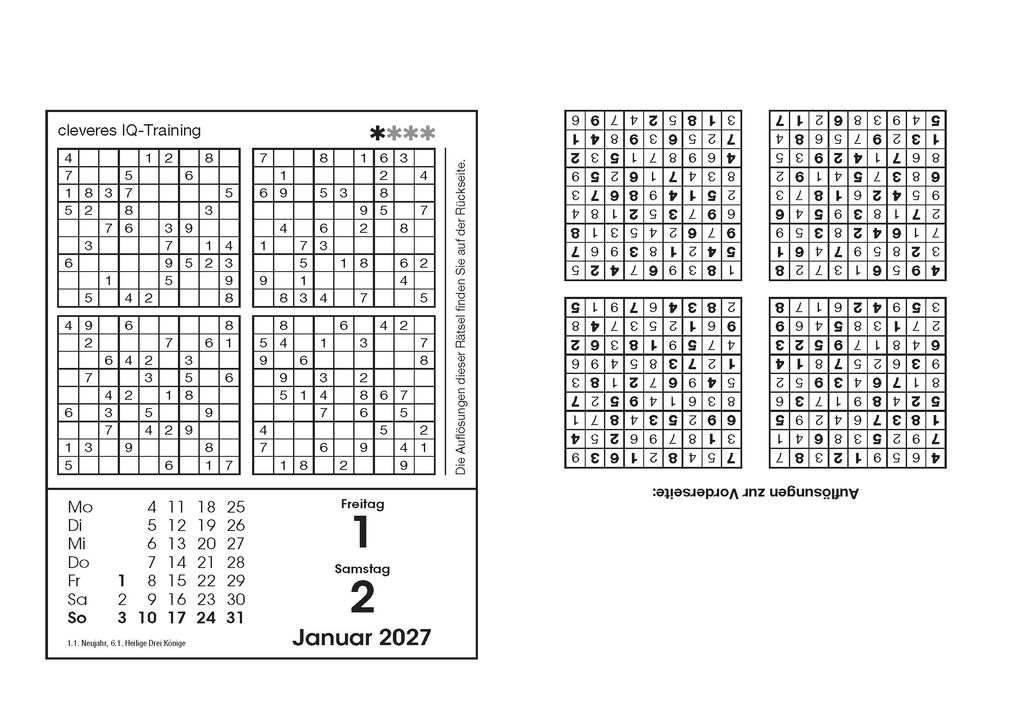 Weitere Ansicht: Sudokukalender 2027 | Eberhard Krüger