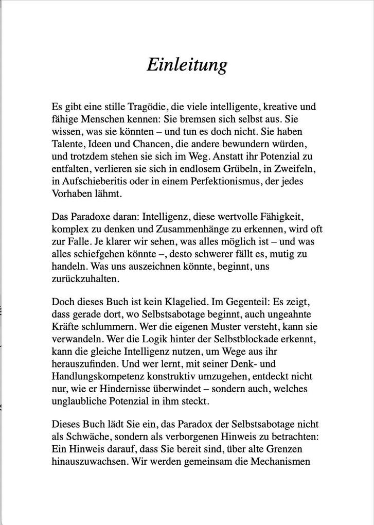 Weitere Ansicht: WARUM INTELLIGENTE MENSCHEN SICH SELBST SABOTIEREN