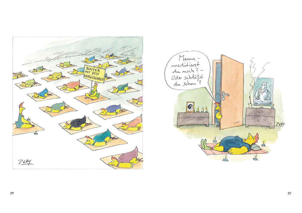 Weitere Ansicht: Yoga- und Wellness-Hühner | Peter Gaymann