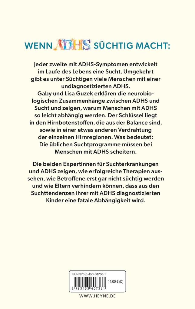 Weitere Ansicht: Suchtrisiko ADHS - Wenn das Gehirn nicht anders kann | Gaby Guzek, Lisa Guzek