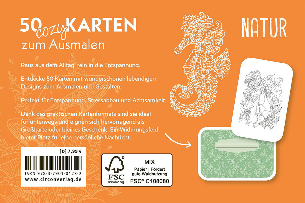 Weitere Ansicht: 50 cozy Karten zum Ausmalen - Natur