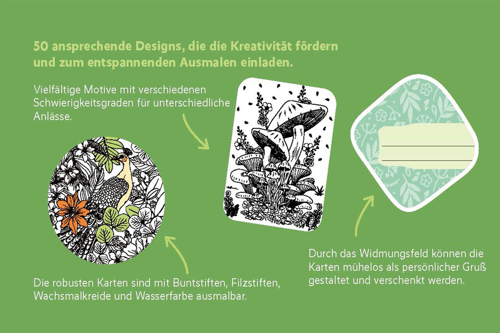 Weitere Ansicht: 50 cozy Karten zum Ausmalen - Natur