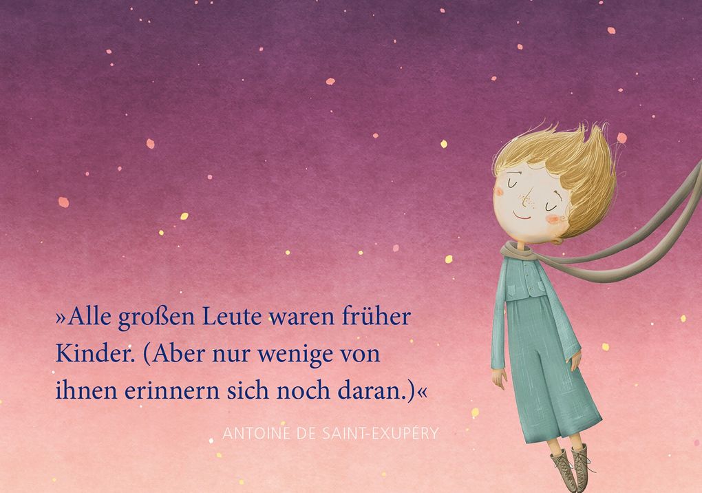 Weitere Ansicht: Postkarten-Set Antoine de Saint-Exupéry