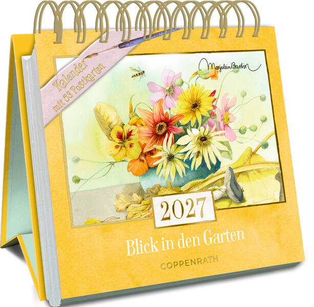 Produktbild: Kalender mit 53 Postkarten 2027 - Blick in den Garten