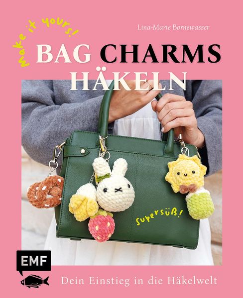 Produktbild: Make it yours! Supersüße Bag Charms häkeln mit @therapyonmyhook | Lina-Marie Bornewasser