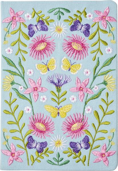 Produktbild: Blütenträume Notizbuch bestickt, A5 - 240 Seiten, mint
