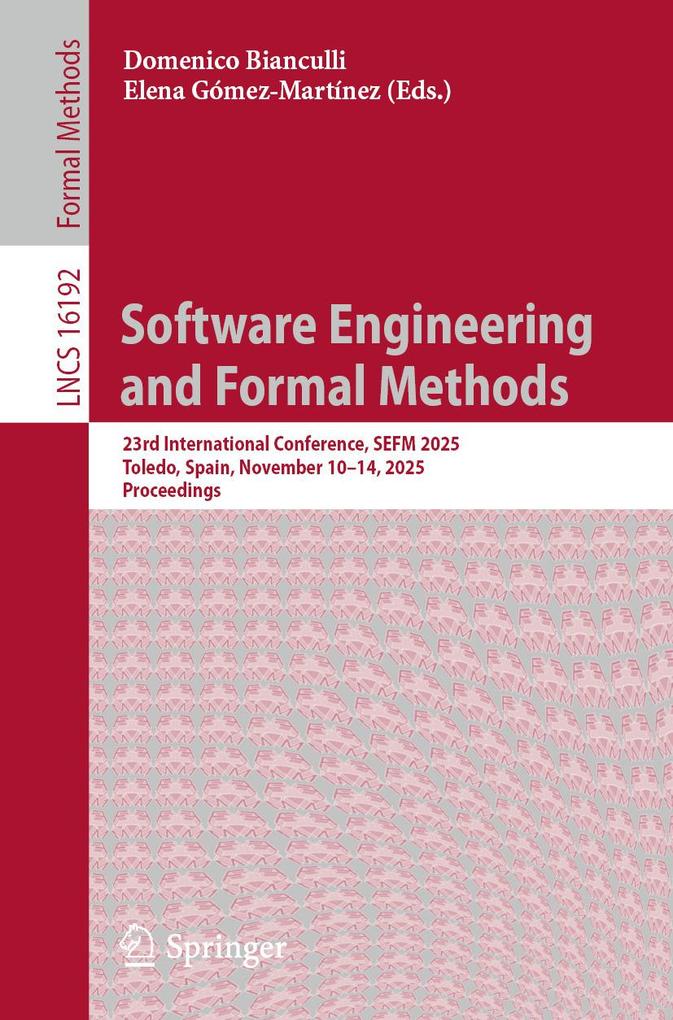Produktbild: Software Engineering and Formal Methods