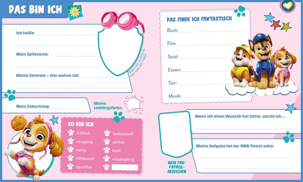Weitere Ansicht: PAW Patrol Mitmachbuch: Mein Freundebuch