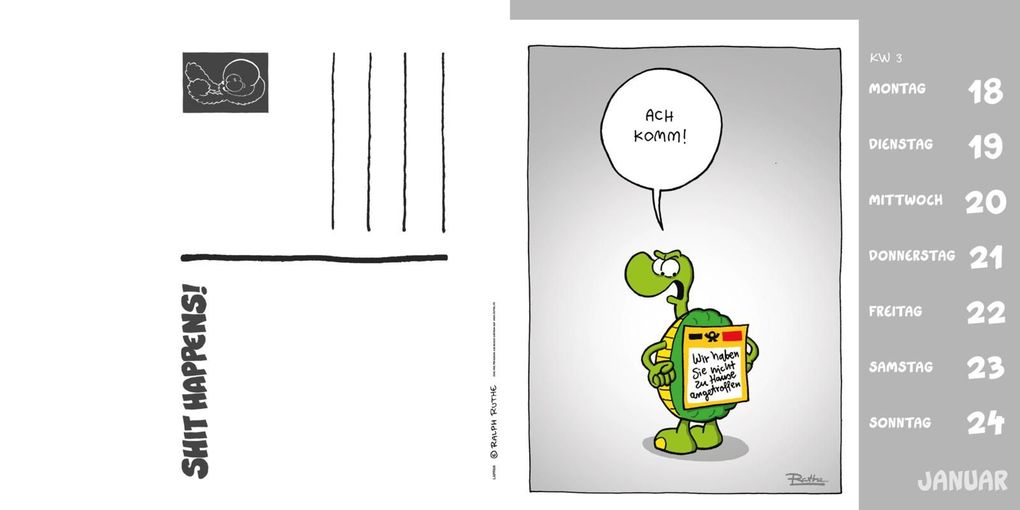 Weitere Ansicht: Shit happens! Postkartenkalender 2027 | Ralph Ruthe