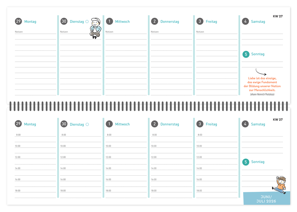 Weitere Ansicht: ErzieherInnen-Tischkalender 2026 / 2027
