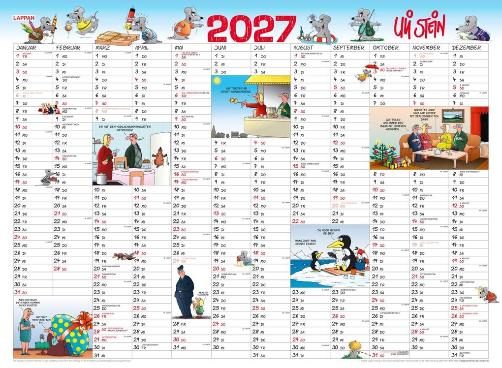 Weitere Ansicht: Uli Stein Jahresplaner 2027: Posterkalender | Uli Stein