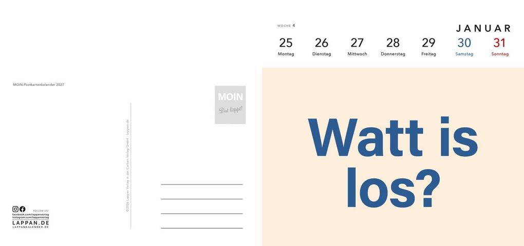 Weitere Ansicht: MOIN!: Postkartenkalender 2027