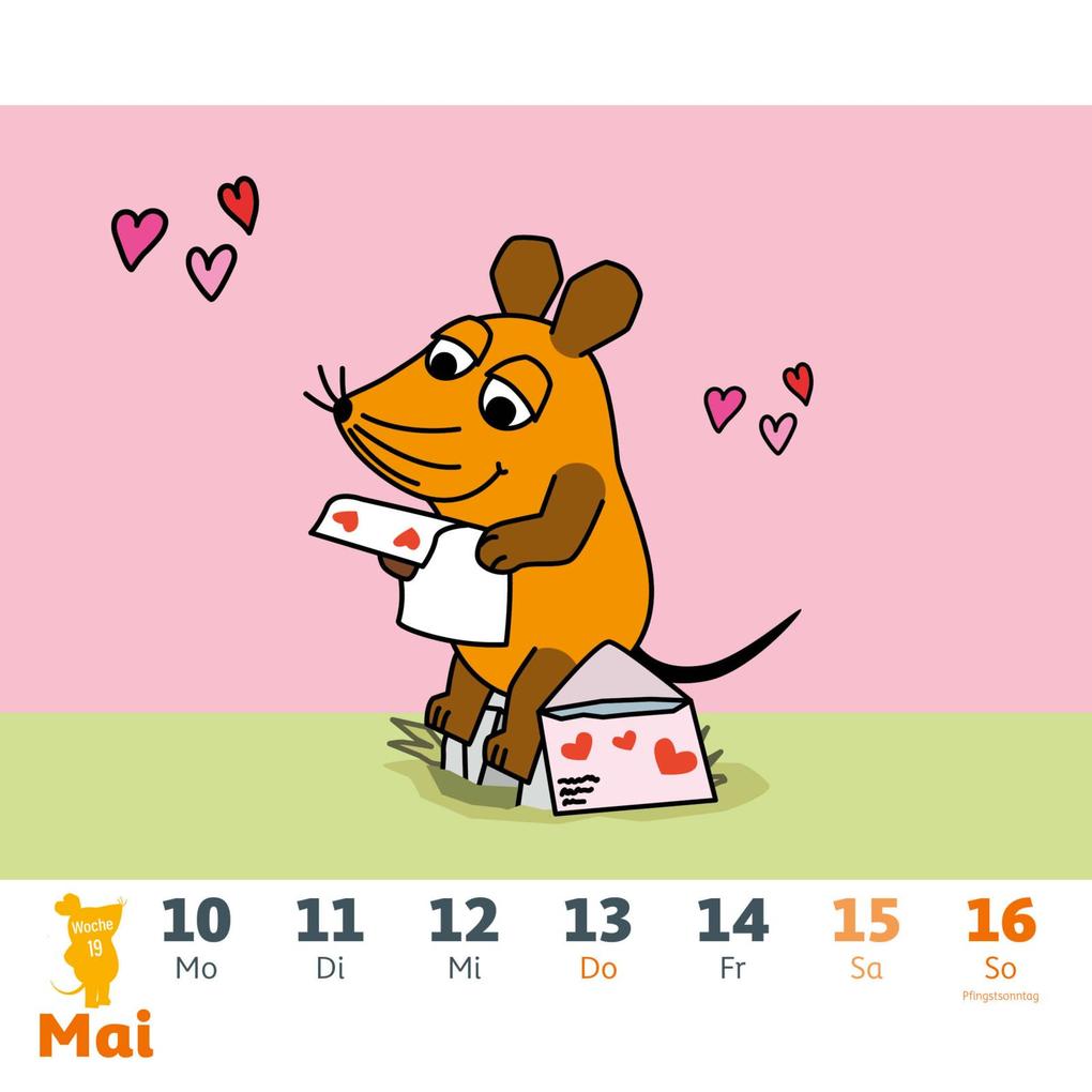 Weitere Ansicht: Der Kalender mit der Maus - Postkartenkalender 2027