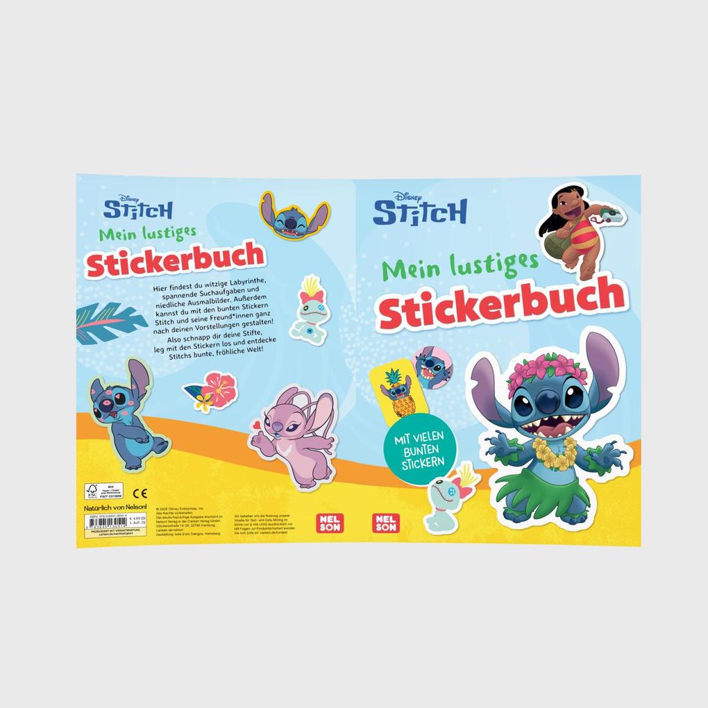 Weitere Ansicht: Disney Kreative Beschäftigung: Stitch: Mein lustiges Stickerbuch