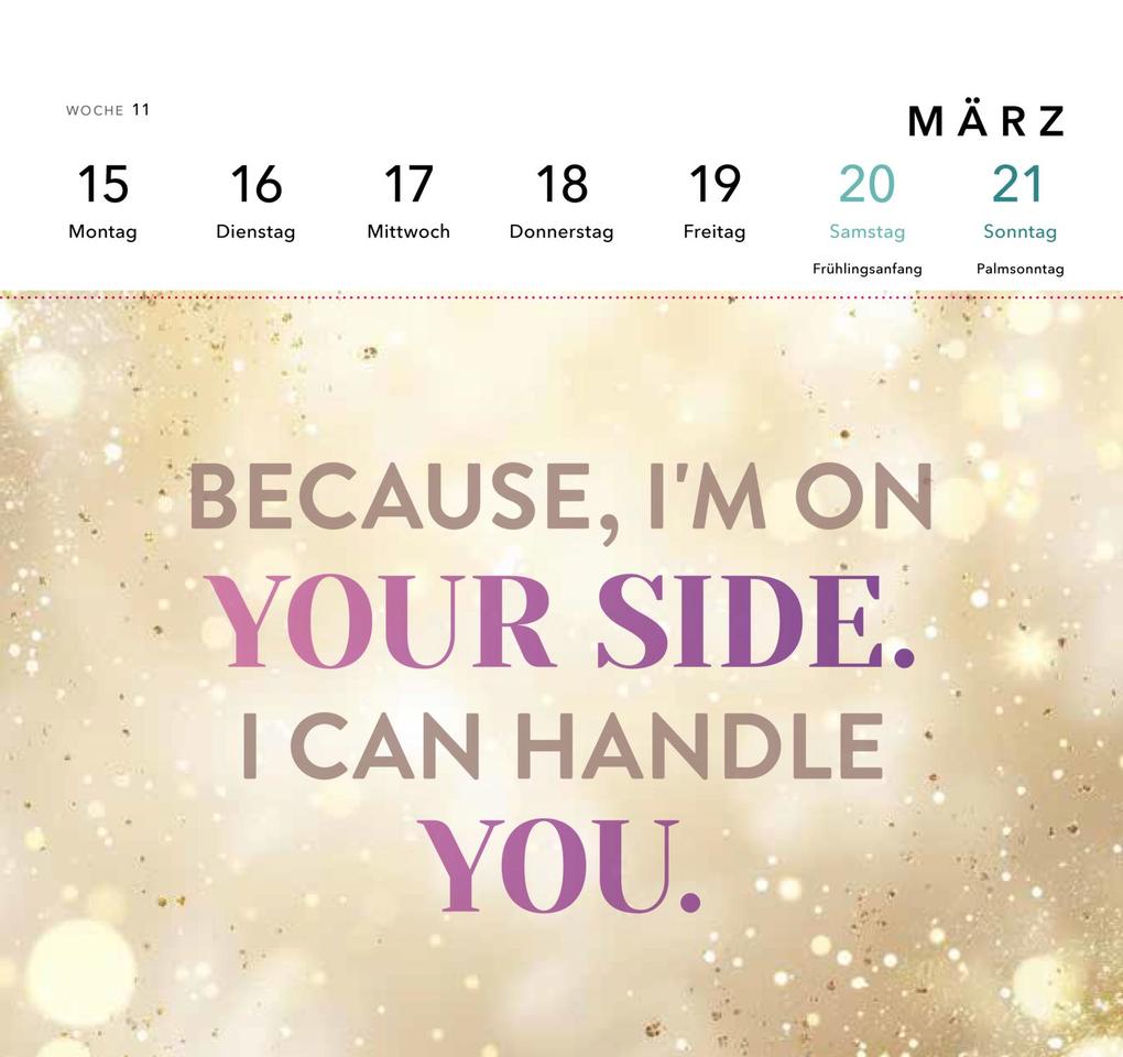 Weitere Ansicht: Romance-Postkartenkalender 2027 - I'm on your side