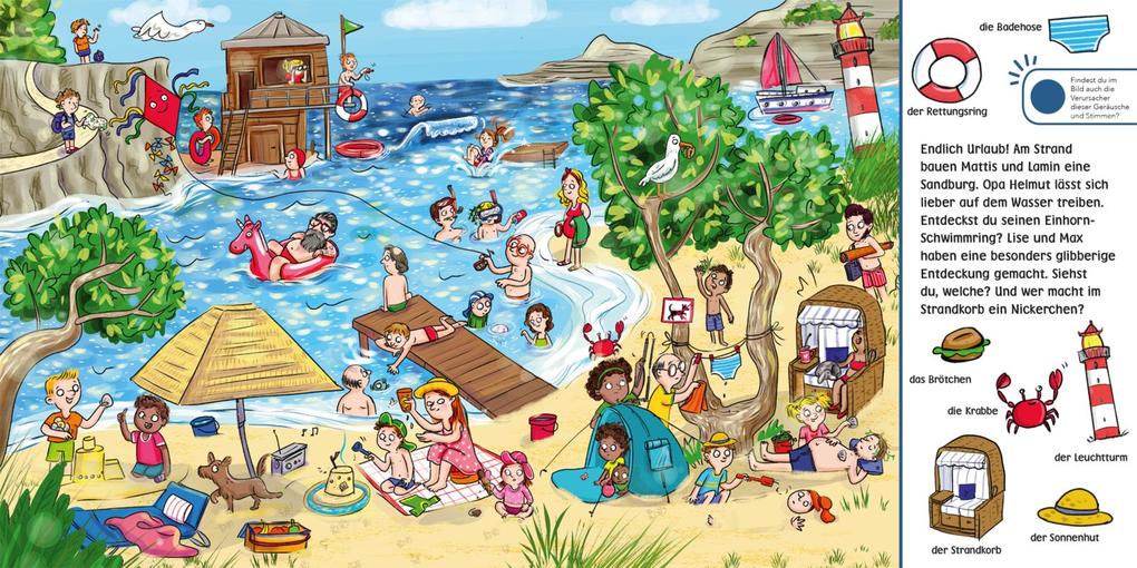 Weitere Ansicht: Hör mal (Soundbuch): Wimmelbuch: Wir machen Urlaub | Enni Bollin