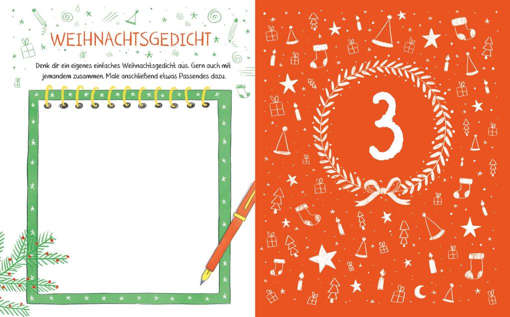 Weitere Ansicht: #buch4you: Kritzel-Mitmach-Adventskalender | Marisa Hart, Nico Sternbaum