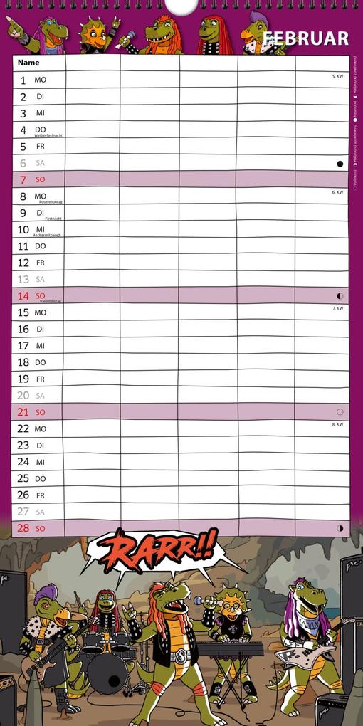Weitere Ansicht: HeavySaurus Familienkalender 2027 | Adrian vom Baur