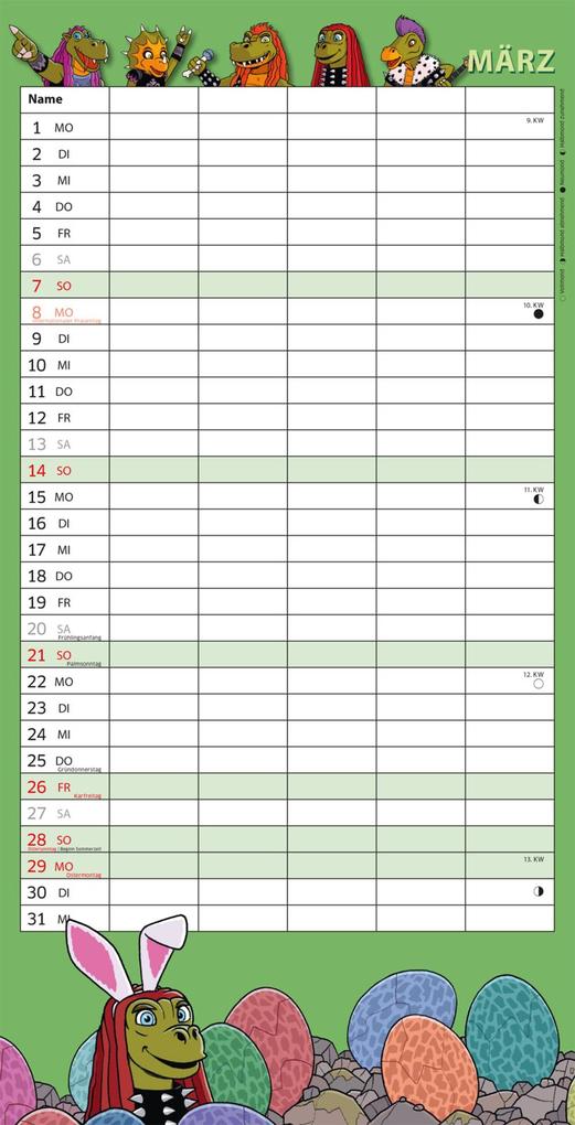 Weitere Ansicht: HeavySaurus Familienkalender 2027 | Adrian vom Baur