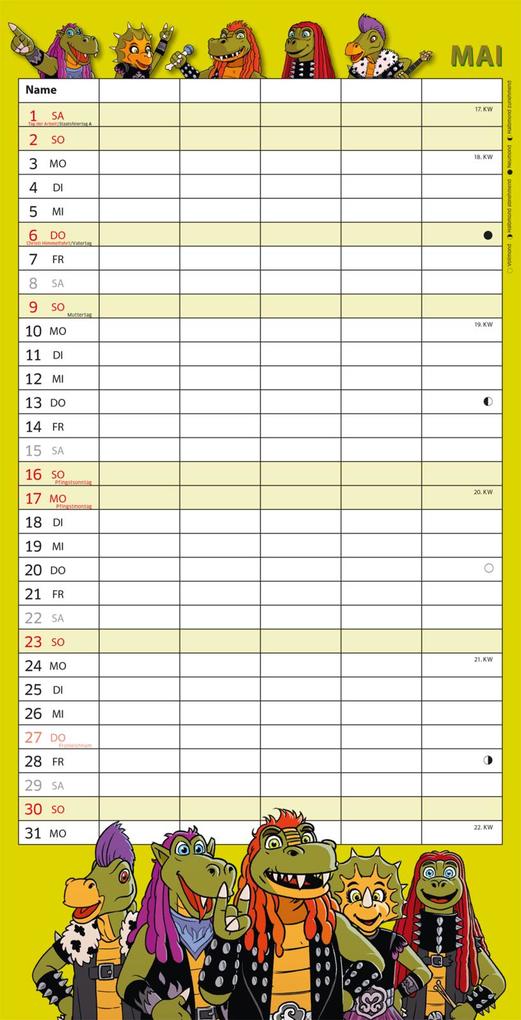 Weitere Ansicht: HeavySaurus Familienkalender 2027 | Adrian vom Baur