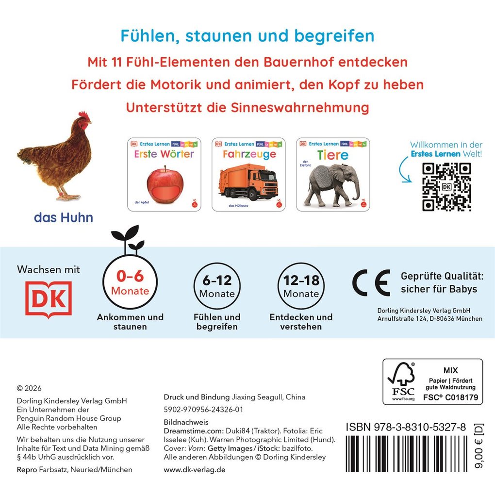 Weitere Ansicht: Erstes Lernen Fühl-Leporello. Bauernhof | DK Erstes Lernen