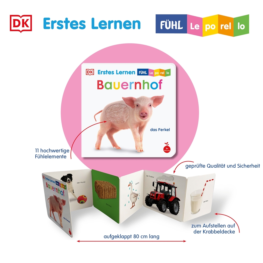 Weitere Ansicht: Erstes Lernen Fühl-Leporello. Bauernhof | DK Erstes Lernen