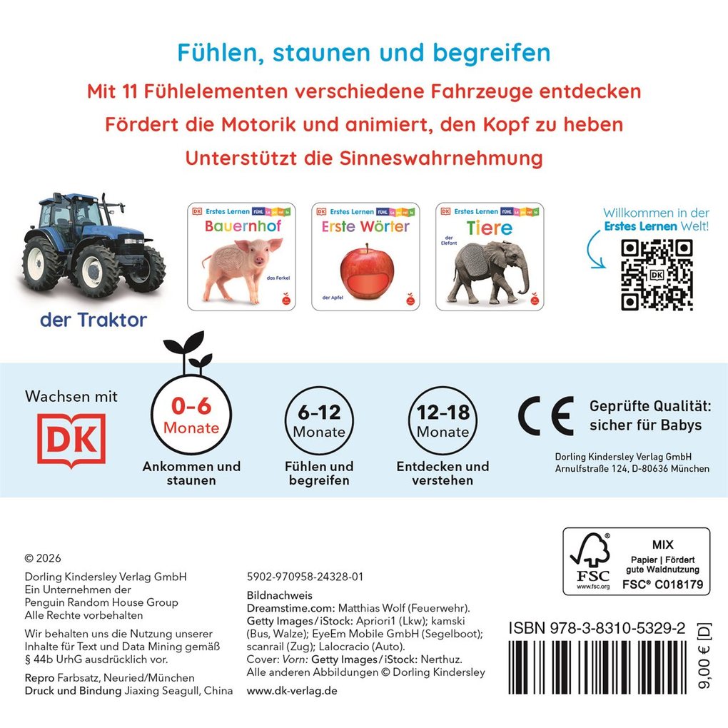 Weitere Ansicht: Erstes Lernen Fühl-Leporello. Fahrzeuge | DK Erstes Lernen