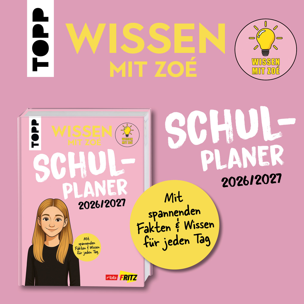 Weitere Ansicht: Wissen mit Zoé: Schulplaner 2026/2027 | Wissen mit Zoé