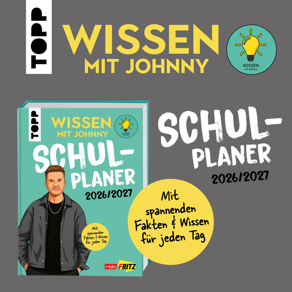 Weitere Ansicht: Wissen mit Johnny: Schulplaner 2026/2027 | Wissen mit Johnny