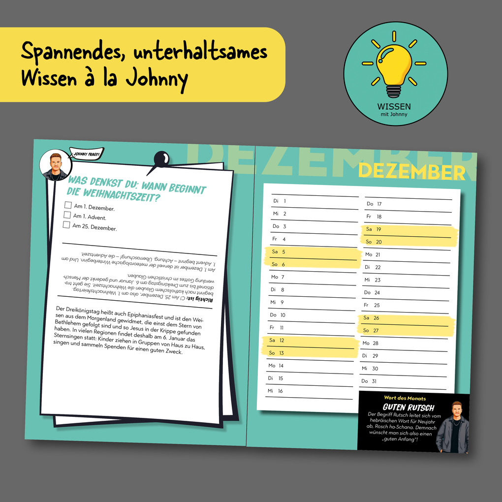 Weitere Ansicht: Wissen mit Johnny: Schulplaner 2026/2027 | Wissen mit Johnny