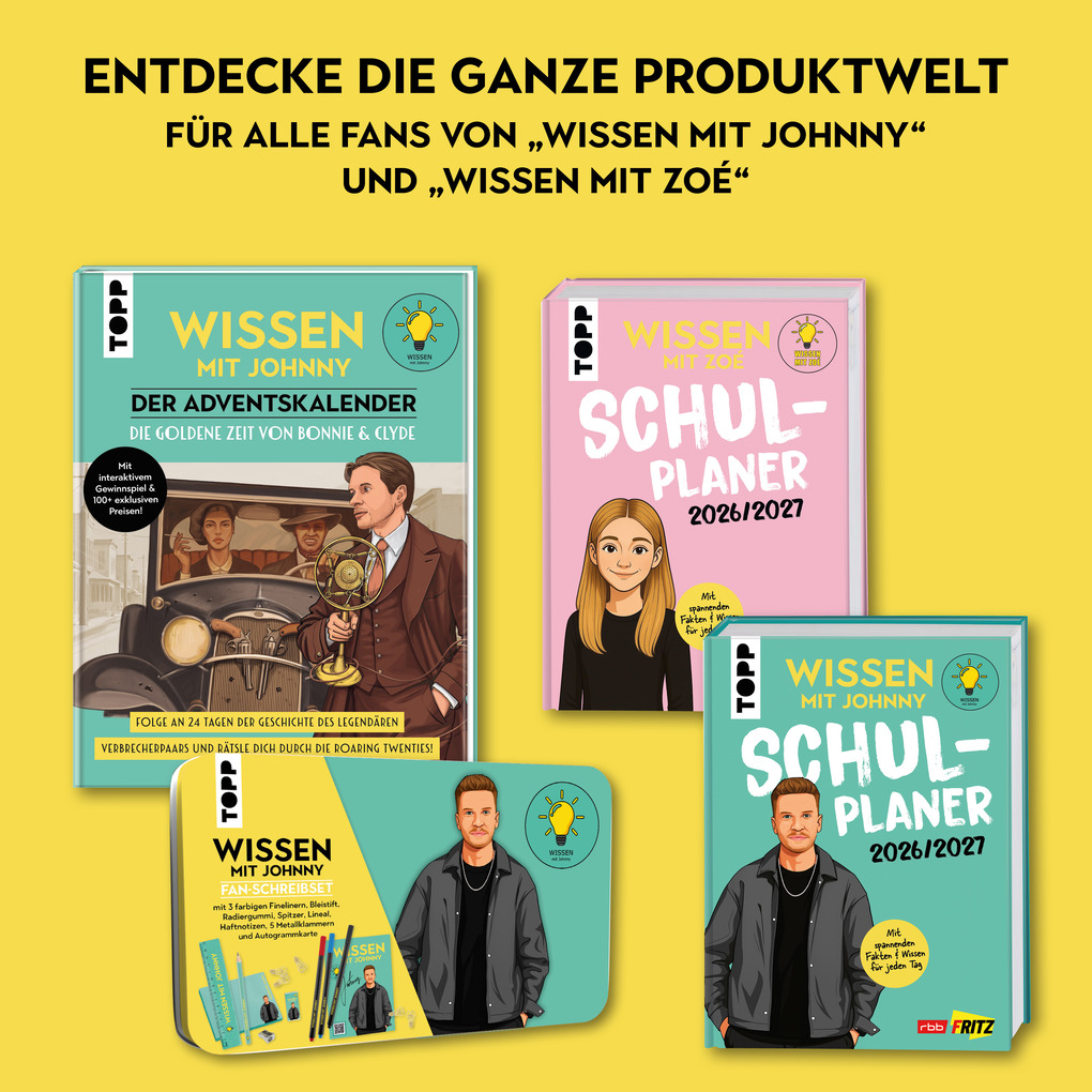 Weitere Ansicht: Wissen mit Johnny: Schulplaner 2026/2027 | Wissen mit Johnny