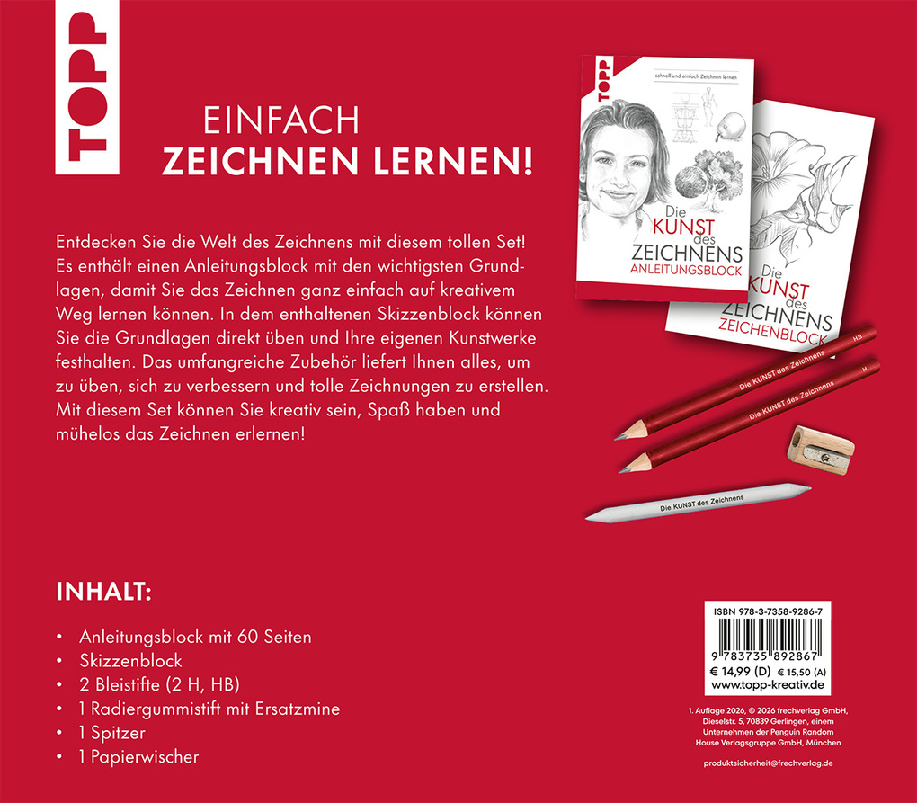 Weitere Ansicht: Kreativ-Set Die Kunst des Zeichnens | Frechverlag