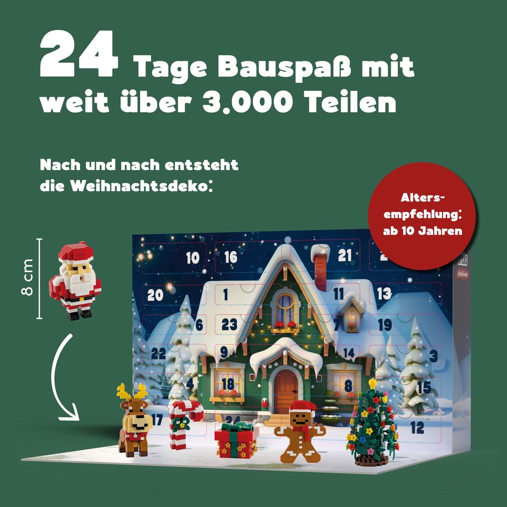 Weitere Ansicht: TOPP Bricks Adventskalender - 24 weihnachtliche Sets aus Mini-Klemmbausteinen