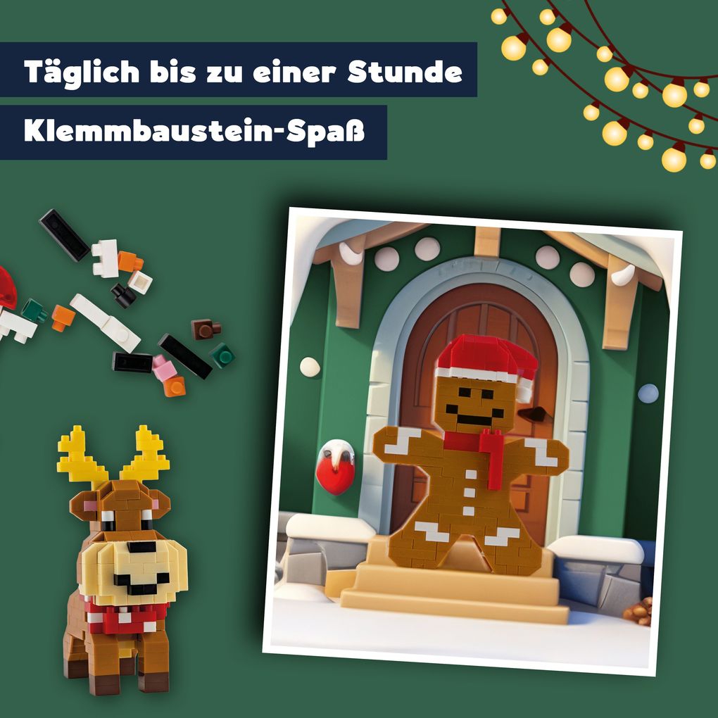 Weitere Ansicht: TOPP Bricks Adventskalender - 24 weihnachtliche Sets aus Mini-Klemmbausteinen