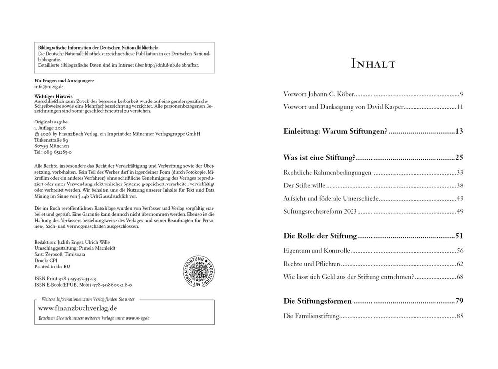 Weitere Ansicht: Das große Handbuch der Stiftungen | Johann C. Köber, David Kasper