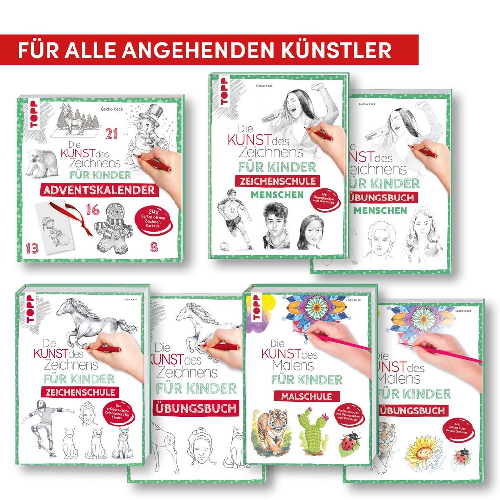Weitere Ansicht: Die Kunst des Zeichnens für Kinder Adventskalender | Gecko Keck