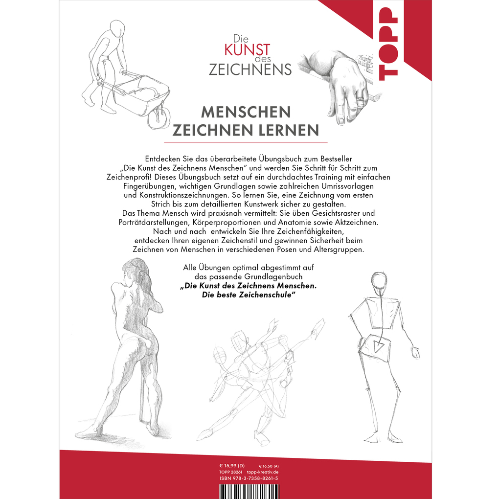 Weitere Ansicht: Die Kunst des Zeichnens Übungsbuch - Menschen. Mit neuem Trainingskonzept | Frechverlag