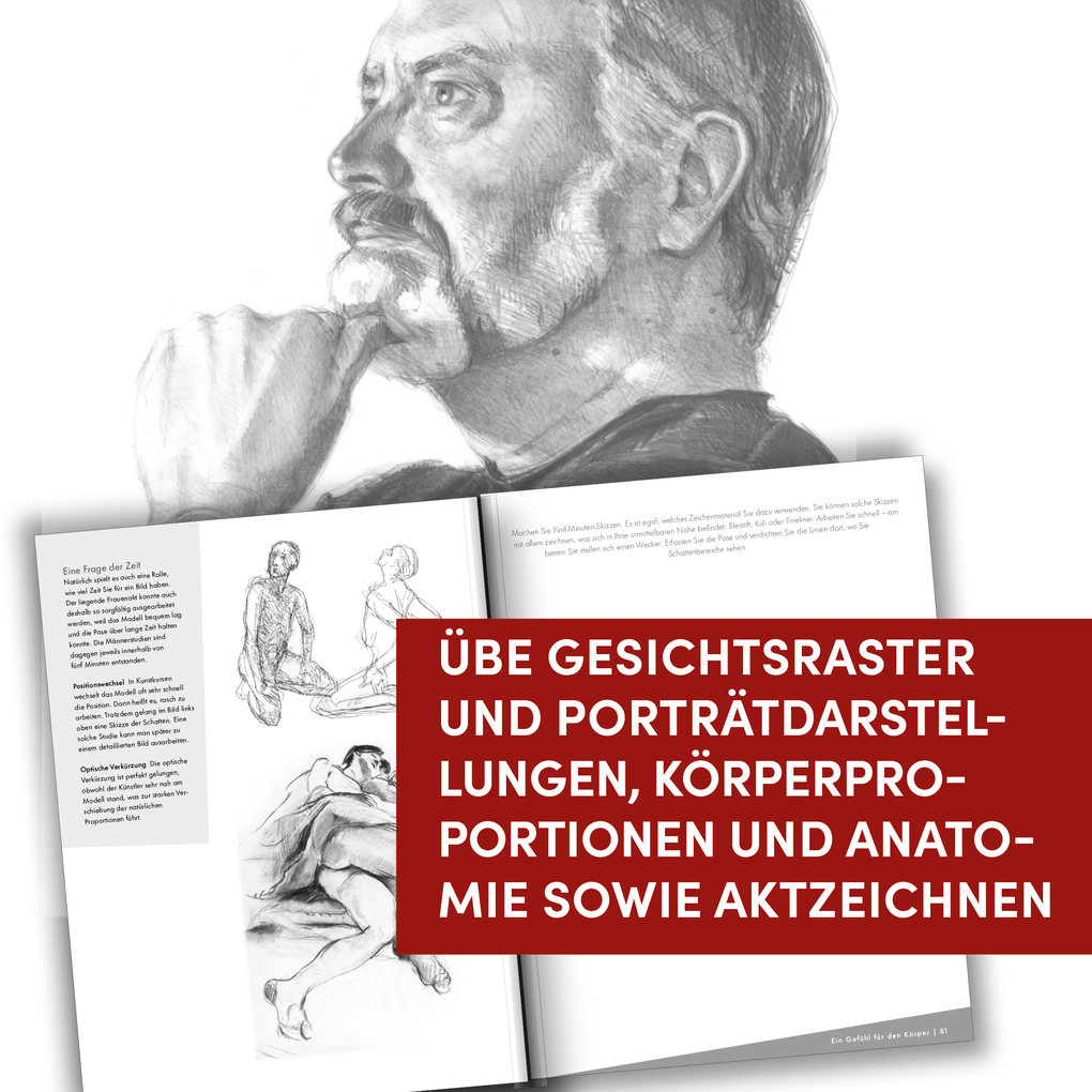 Weitere Ansicht: Die Kunst des Zeichnens Übungsbuch - Menschen. Mit neuem Trainingskonzept | Frechverlag