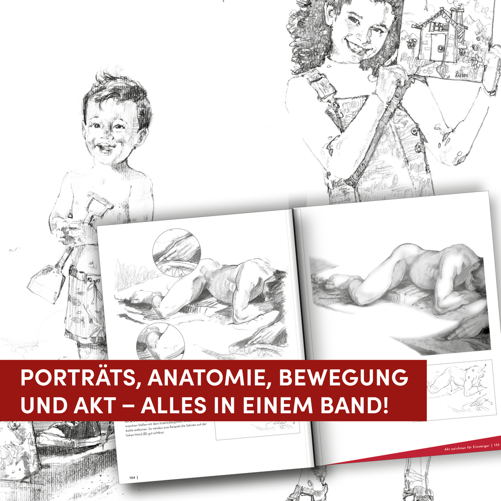 Weitere Ansicht: Die Kunst des Zeichnens Menschen. Die beste Zeichenschule | Frechverlag