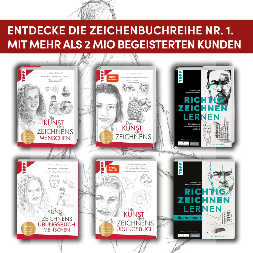 Weitere Ansicht: Die Kunst des Zeichnens Menschen. Die beste Zeichenschule | Frechverlag